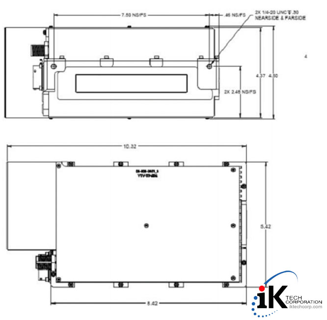 Norsat Ku-BAND 20W Block Up Converter BUC F N Type Connector Input 1020XRT Series Mechanical Diagram Drawing